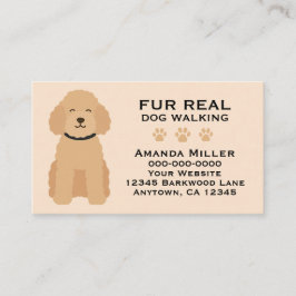 Fur Real Dog Walking Pet Exercise Fitness Humorous Visitkort