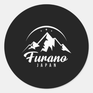 Furano Japan Ski Resort Skiing Snowboarding Runt Klistermärke