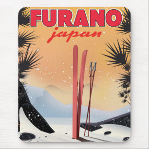 Furano Japansk reseaffisch. Musmatta