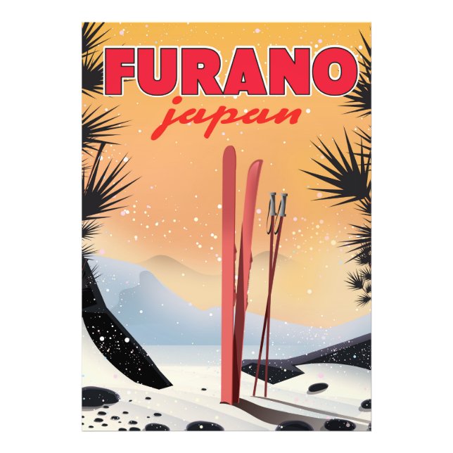 Furano japansk reseposter. fototryck (Framsidan)