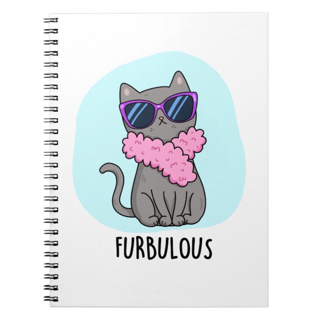 Furbulöst Roligt Elegant Katt Puns Anteckningsbok (Framsidan)