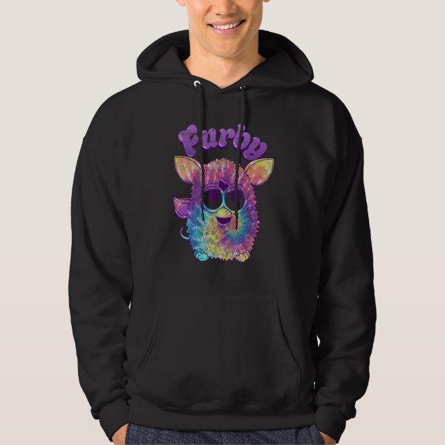 Furby Tie Dye Porträtt Hoodie (Framsida)