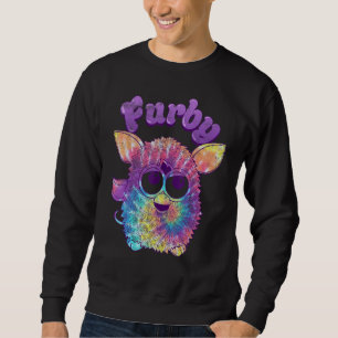 Furby Tie Dye Porträtt Lång Ärmad Tröja