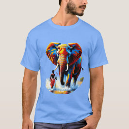 Furchtloser Junge trifft Elefantenbullen T Shirt