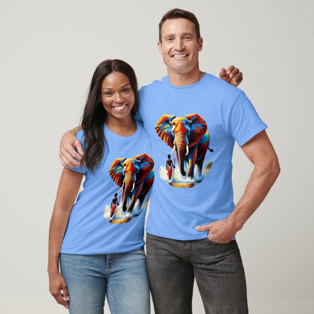 Furchtloser Junge trifft Elefantenbullen T Shirt (Unisex)