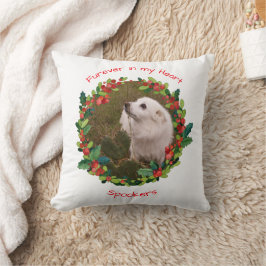 FURever i mitt hjärta - julklapp / vit Kudde