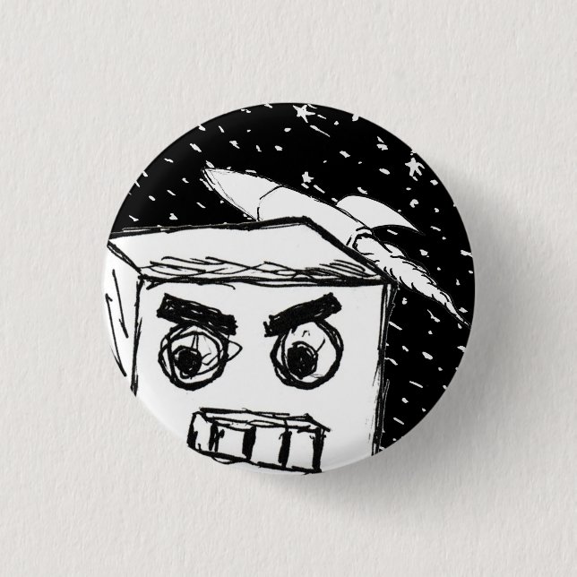 Furies Fast KARL the Robot, med raketer i rymden Knapp (Framsida)