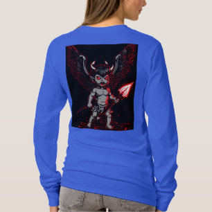 Furiös cupid: Red Eyed Cherub med devilish Flair T Shirt