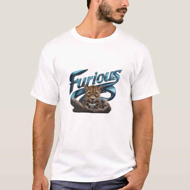 Furiös leopard: Fet och kraftfull design T Shirt (Framsida)