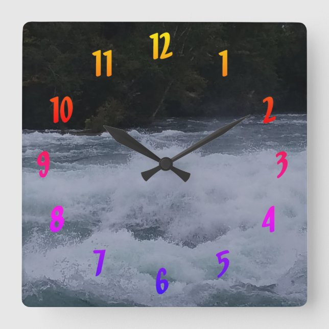 Furiös Vatten i Niagara Fyrkantig Klocka (Framsida)