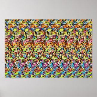 Furiöst klumpighet - Gömt 3D-utskrift Poster