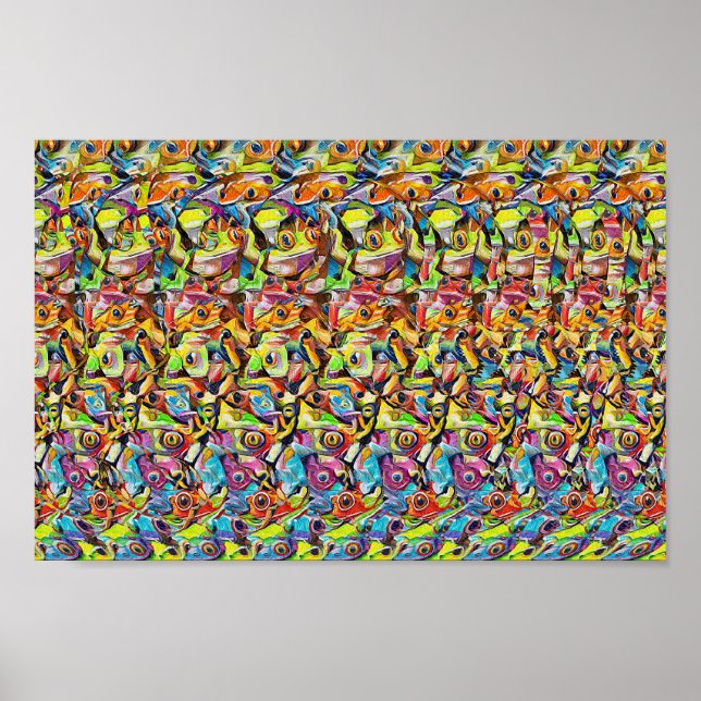 Furiöst klumpighet - Gömt 3D-utskrift Poster (Framsidan)