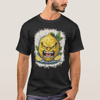 Furious Lemon Face with Splash Effect T Shirt