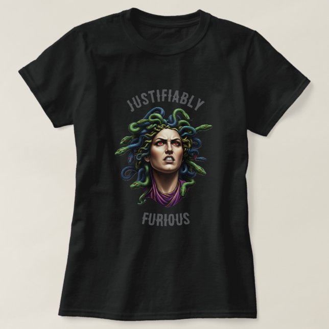 Furious Medusa T Shirt (Design framsida)