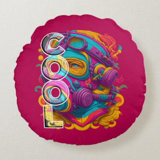 FURISTISK FIGUR MED GASMASK. RUND KUDDE