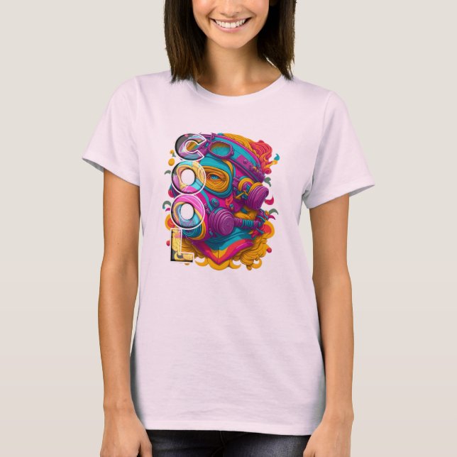 FURISTISK FIGUR MED GASMASK. T SHIRT (Framsida)