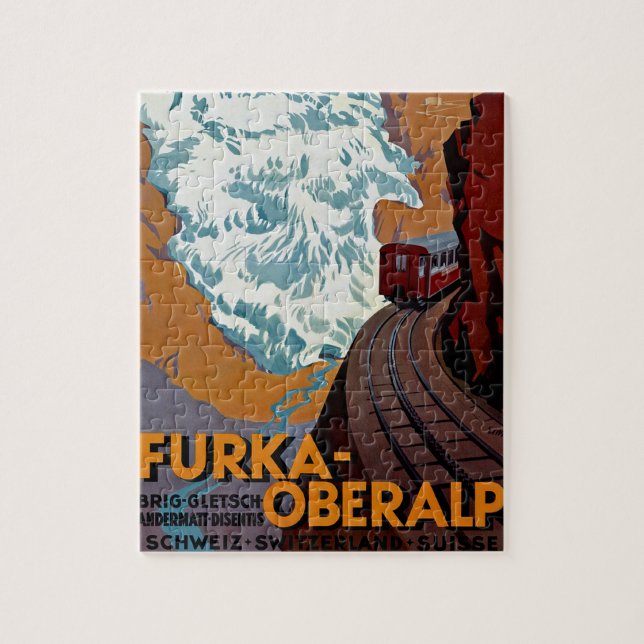 Furka-Oberalp alpin järnväg Pussel (Vertikal)