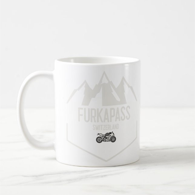 Furka Pass Schweiz Kaffemugg (Vänster)