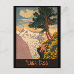 Furkapasset, Schweiziska Alperna Vykort