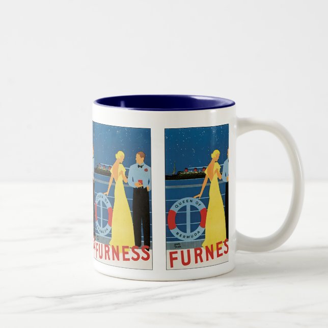 Furness ~ Queen of Bermuda Två-Tonad Mugg (Höger)