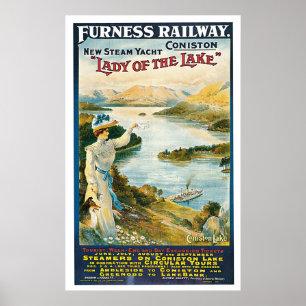 Furness Railway Coniston England Vintage resor Poster