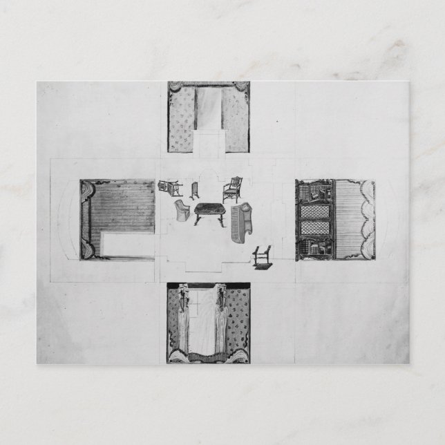 Furnishings for a small drawing room vykort (Framsida)