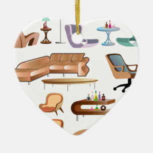 Furniture_Set_Collection Julgransprydnad Keramik