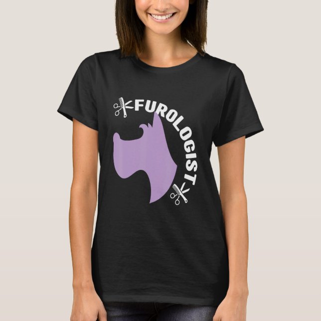 Furologist Dog Groomer Pet Grooming Men Women T Shirt (Framsida)