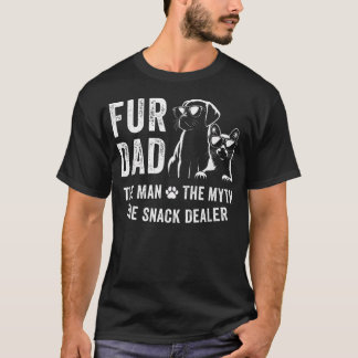 Furpappa Man Myt Snacksäljare Fars Dag Katt Och T Shirt