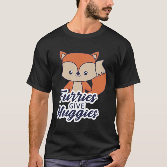 Furries Give Huggies T Shirt (Framsida)