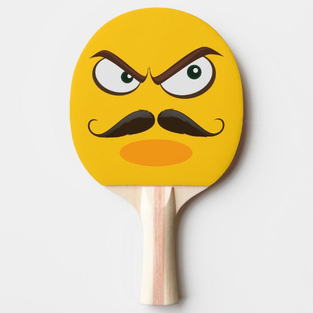 Furriös Gult Emoji Pingisracket (Framsidan)
