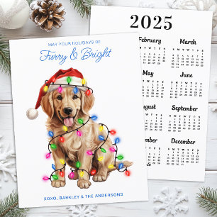 Furry & Bright 2026 Kalender Golden Retriever Hund Julkort