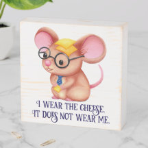 Furry Cheese Man Business Mouse Tie Glasses Nerdy