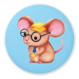 Furry Cheese Man Business Mouse Tie Glasses Nerdy Knopp