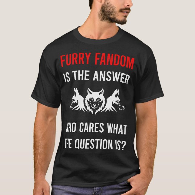 Furry Fandom Furrie Fursona Fursuit Anthro T Shirt (Framsida)