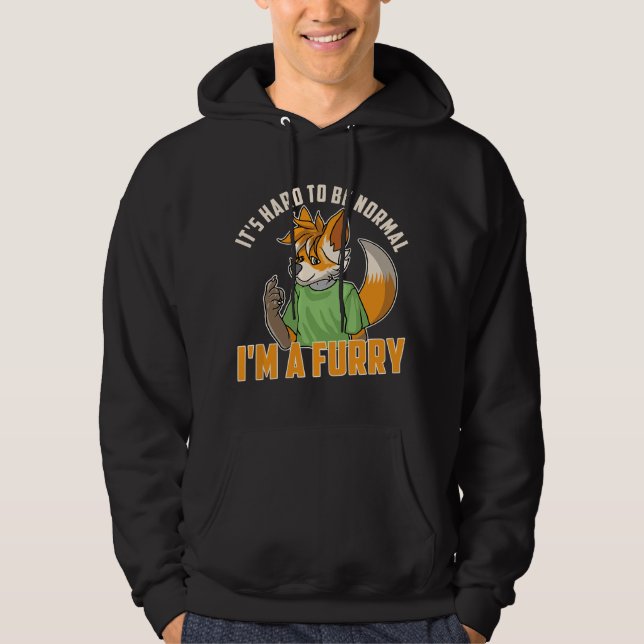 Furry Fandom - Furries Fursona Fursuit Hoodie (Framsida)
