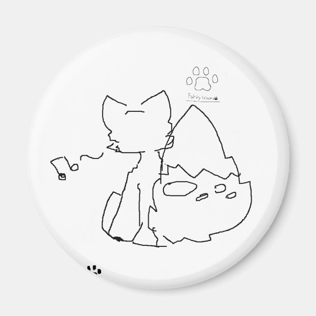 furry fox and furry island mark magnet (Framsidan)