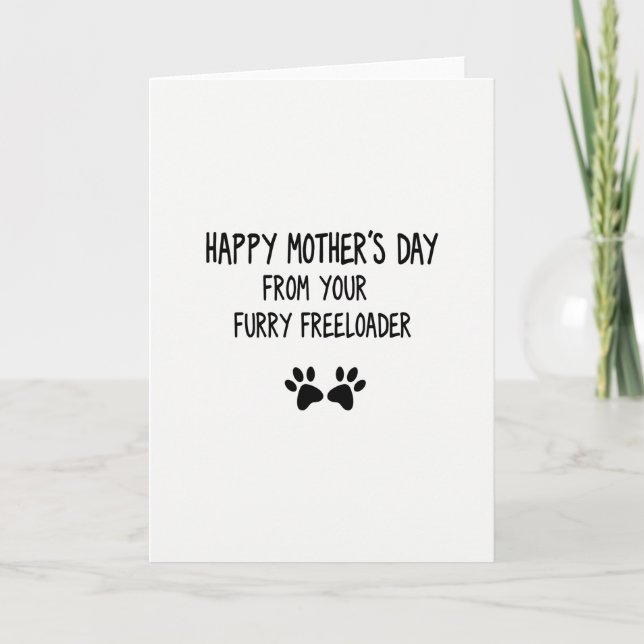 Furry Freeloader Mors Dag-kort Kort (Framsida)