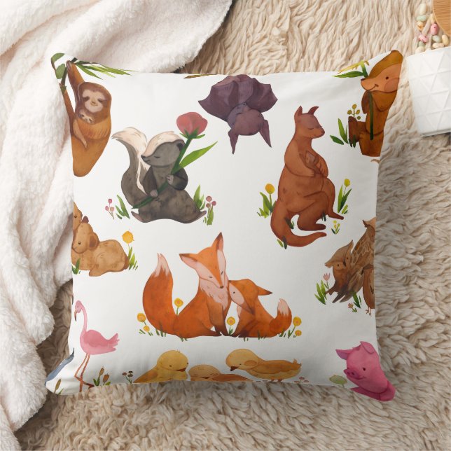 Furry Friends Decorative Pillow – Pet Lover Gift Kudde (Filt)