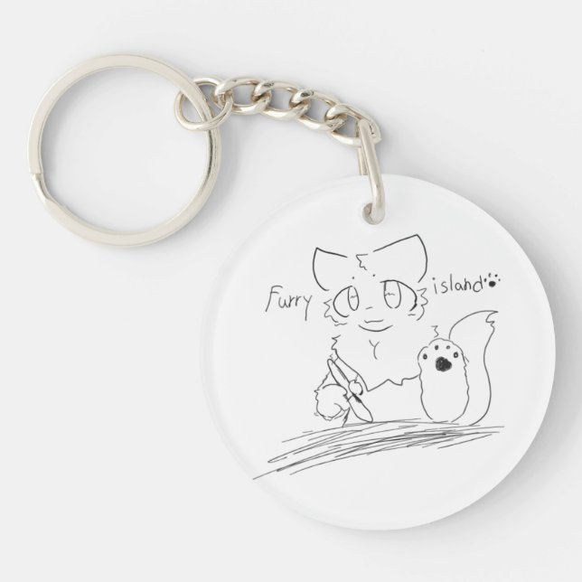 furry island fox and furry island mark key ring (Framsidan)