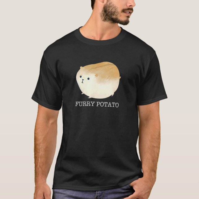Furry Potato  Cute Chubby Hamster Men Women Hamste T Shirt (Framsida)