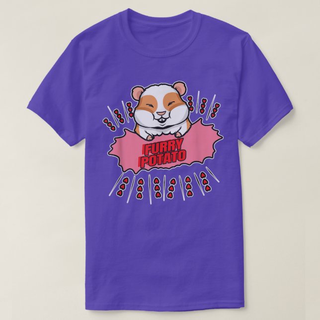 Furry Potato - Funny Guinea Pig  T Shirt (Design framsida)