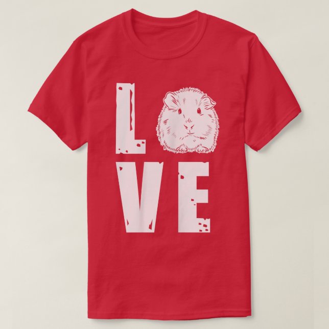 Furry Potato Guinea Pig Pet Love  T Shirt (Design framsida)