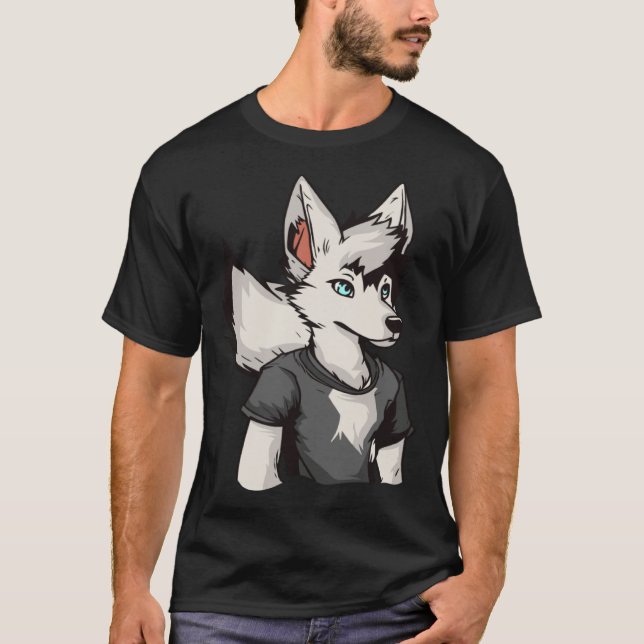 Fursona Cosplay  Furries Furry Fandom T Shirt (Framsida)