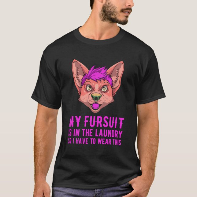 Fursona Costume Hårig - Cosplay Hårig Fandom T Shirt (Framsida)