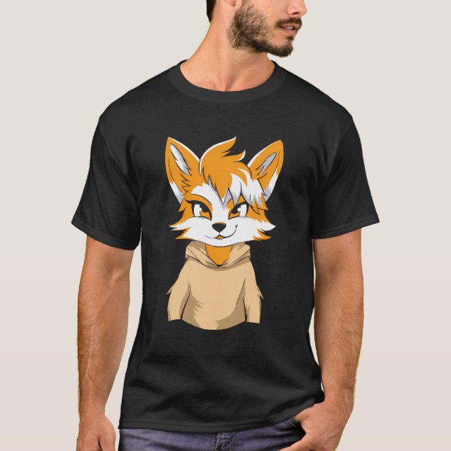 Fursona Hårig - Cosplay Hårig Fandom T Shirt (Framsida)