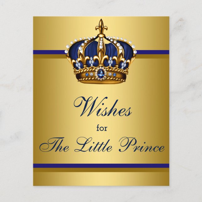 Furst Baby Shower Spel Önskningar För Bebis Flygblad (Framsidan)