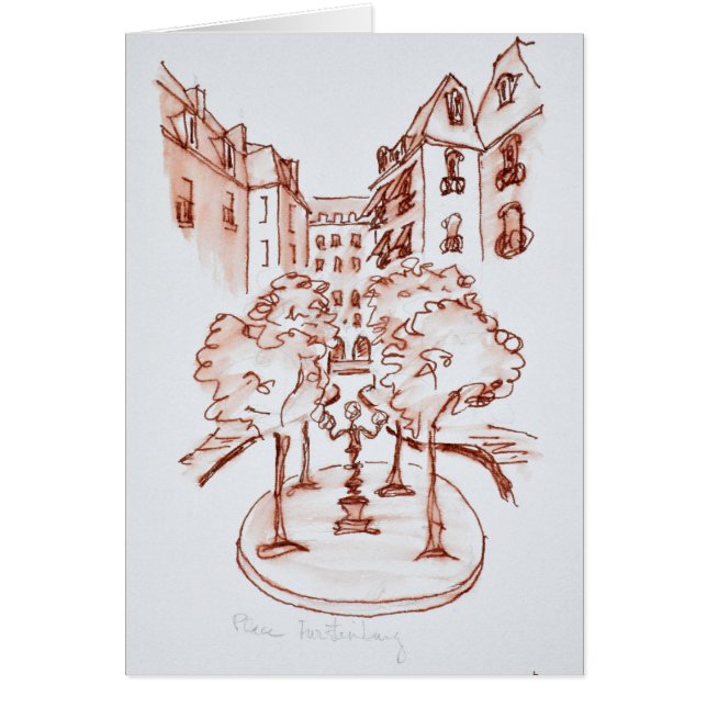 Furstenberg, Saint-Germain-des-Pres Church, Paris Hälsningskort (Framsidan)