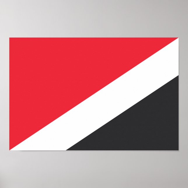 Furstendömet Sealand Flagga Poster (Framsidan)