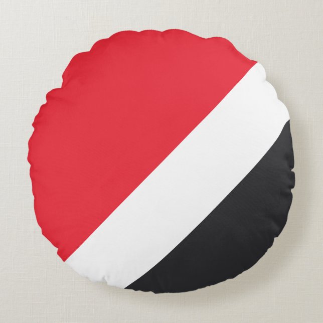 Furstendömet Sealand Flagga Rund Kudde (Framsidan)